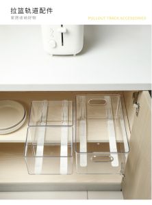 Storage Slide Tray Homemade Pull Basket Track Plastic Accessories DIY Slide Runner Roller Rail