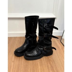 XUJIA | Slimming Long Boots British Style Women