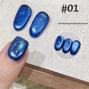 Sơn Gel Móng Tay WS Sparkling Milky Way Cat Eye Màu Xanh Lá Cây Nâu Xanh Lấp Lánh Mùa Đông 1-9 Chiếc Màu Sơn Gel Làm Móng Phổ Biến 10ml