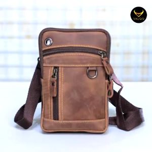 Tas Selempang Kulit Kecil Tempat HP Pria Cowok Tas Slingbag Kulit Kecil Pria Laki laki RAZO Dari Kulit Sapi Premium