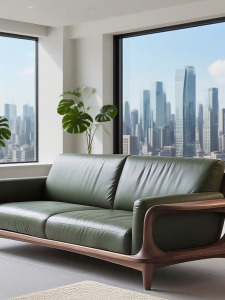 Modern Chinese Style Black Walnut Wood Sofa Straight Row Living Room Furniture Zen Spirit Hotel Villa Real Wood No Storage