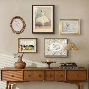 YASISHA | Light French Cream Style Living Room Decorative Wall Art Set