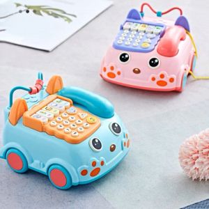 Purely English Music Telephone Toys: Early Learning Musical Cartoon Phones Toy Kids Education