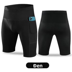 Quần Legging Thể Thao Nén Nhanh Khô Cho Nam Quần Short Bóng Rổ Co Giãn Quần Tập Luyện Chạy Bộ Thể Dục Chất Liệu Polyester Spandex