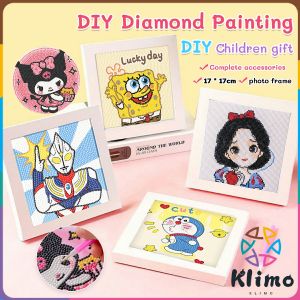 Klimo Handmade Diamond Painting With Frame DIY Kid Cute Tabletop Home Decor Gift Souvenirs