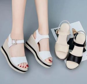 Fashion Espadrille Womens Casual Wedge Sandals Shoes Comfortable Open Toe Cross Band Ankle Strap High Heel Wedges for Women Walking Style Dressy Summer Shoes