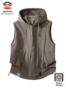 Paul Frank | Áo Gile Hooded Phong Cách Vintage Mỏng