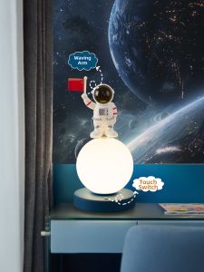 OUCHAO | Touch Control Eye Protection Cartoon Astronaut Moon Desk Lamp
