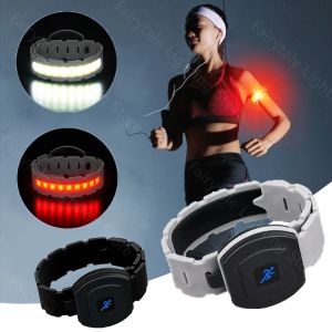 USB Rechargeable COB LED Armband Light 400mAh 3 Modes Night Running Sport Warning Arm Leg Light IPX4 Waterproof