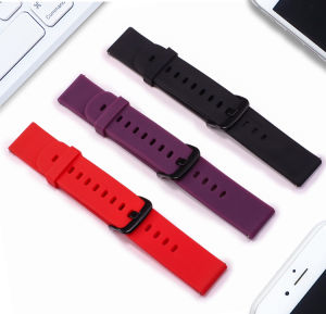 VUAERANG 20mm Silicone Smart Watchband Strap For Samsung Huami Amazfit Bip Silicone Straps Soft Smart Band Watch Accessories