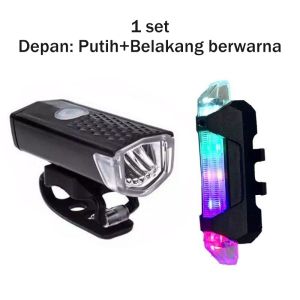Lampu Led Sepeda Lampu LED Kelap Kedip Lampu Led Depan dan Belakang Lampu Sepeda Yg di Cas