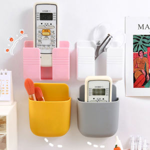 ที่แขวนมือถือ สีล้วน กล่องใส่ ติดผนัง พร้อมช่องเสียบสายชาร์จ ลายน่ารัก