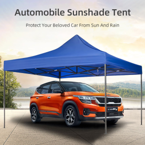 MGOB Outdoor Tent Heavy Duty 3x3m Waterproof Tent Thickened Rainproof Simple Installation Thickened Steel Pipe Sunshade Retractable Big Tent Market Outdoor Family Gazebo Foldable Tent