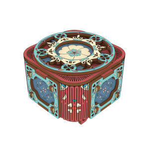 Wooden Music Box DIY Assembly Toy Gift for Birthday And Seven Martyrs Day Suitable for Men And Women Friends And Lovers