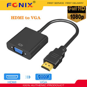 FONIX HDMI to VGA Adapter  1080P HDMI Male to VGA Female Video Converter Cable for Xbox/ PS4/ HDTV/ PC/ Laptop/ Projector