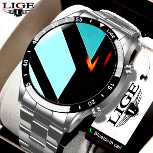 LIGE Jam tangan pintar pria dan wantia panggilan bluetooth anti air pelacak kesehatan smartwatch
