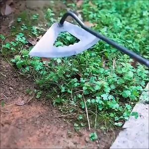 Handheld Weeding Garden Hoe Rake Planting Vegetable Farm Garden Tools Agriculture Tool High Durability Anti-deform Manganese Steel Weeding Accessories Hollow Hoe