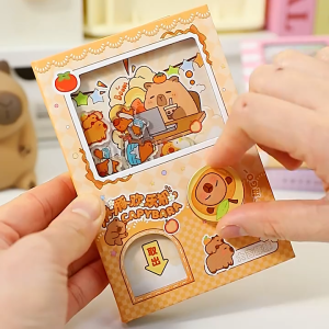 Capybara Gashapon Mahines Notebook Back To School Notebook Cartoon Twist Fun Twist Egg Mechanism Note Book