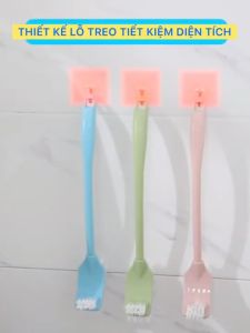 Cọ bồn cầu toilet 2 đầu cán dài lông chổi mềm bằng nhựa cao cấp