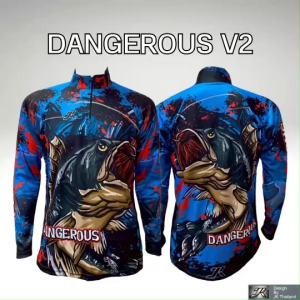 DANGEROUS V2 Quick-Dry UV Protection Long Sleeve Fishing Shirt for Men and Women - RK Thailand