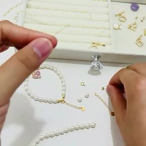 18K Gold Plated Round Crimp End BeadBrass Crimp Beads For Jewelry Making SuppliesLamps For JewelryDIY Bracelets Accessorie