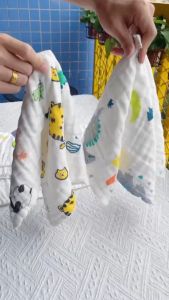 CuddleB Baby Handkerchief 6 Layer Baby Soft Cotton Gauze Newborn Baby Towel Wash Cloth Sapu Tangan 30cmx30cm