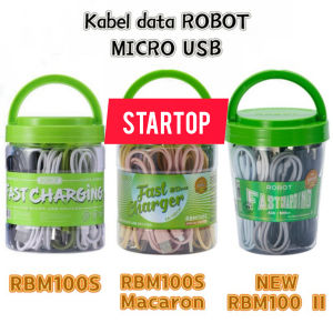ROBOT RBM100 II / 1 toples Kabel data ROBOT RBM100 II RBC100II Spesial editoom micro usb 2.1A 100cm / kabel data bulat ROBOT ( 1toples isi 20)
