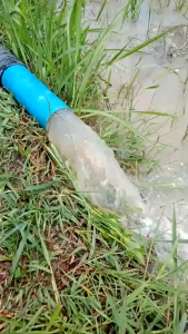 ปั๊มน้ำไดโว่ เหล็กหล่อ+สแตนเลส มอเตอร์บัสเลส Dc 48 - 100V. 1500W. ท่อน้ำ 4" ต่อตรงแผงโซล่าเซลล์ พลังงานแสงอาทิตย์