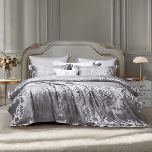 FUANNA (富安娜) | Bộ Đồ Chăn Ga Gối Bằng Cotton Sạch 100% Mịn Màng Mật Độ Cao Họa Tiết Jacquard