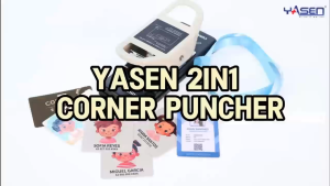 YASEN 2-in-1 ID Card Puncher Dual-Sided Corner Rounder and Slot Punch for PVC ID & ATM Cards