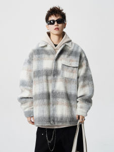 OULUDE | Loose Casual Stylish Turn-down Collar Short Wool Jacket