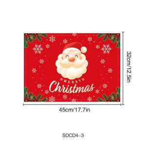VIKAMA Hoạt Hình Ông Già Noel Bữa Ăn Thảm Chống Thấm Nước Cách Nhiệt Bàn Thảm Cho Ngày Lễ Đảng Nhà Nhà Hàng Chống Trơn Trượt Trang Trí Nhà Bếp