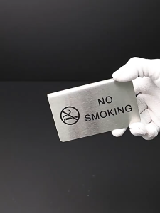 Penanda Meja Reserved Stainless Signboard Meja Restoran Double Sided