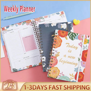 Weekly Planner English Version Agenda Spiral Organizer Notebook Goals Habit Schedules Stationery School Supplies