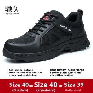 CHIJIU | Mens Anti-crush Anti-puncture Lightweight Durable Breathable Safety Shoes