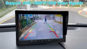 COD Threecar Monitor Parkir Mobil 9 Inch Rear View TFT + Kamera Belakang 4/8/12 LED Nightvision