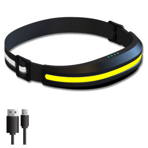 Portable Rechargeable COB Headlamp 4 Modes Outdoor Battery Level Display Fishing Headlight Red And White Dual Light Sources