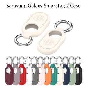 เคสสำหรับ Samsung Galaxy SmartTag 2เคสติดตามตำแหน่งเคสป้องกันการสูญหายแบบมีพวงกุญแจป้องกันปลอกแขนเสื้อสำหรับผู้ถือติดตามป้ายอัจฉริยะ