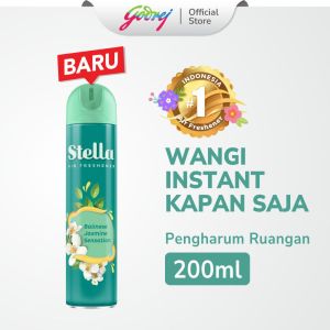 Stella Aerosol Air Freshener Balinese Jasmine Sensation 400ml Dan 200ml / Pengharum Ruangan Semprot