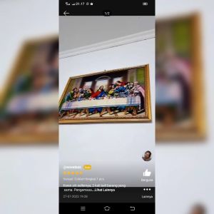 Poster Lukisan 3 Dimensi Perjamuan Kudus ukuran 40x60cm