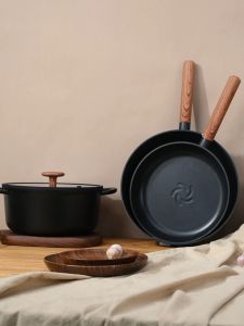 JEETEE Ceramic Non Stick Frying Pan Induction Cooker Cooking Pan 24CM 28CM NO PFOA/ PFAS