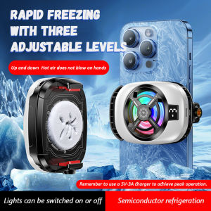 SL05 2025 Back Clip Semiconductor Phone Cooler - Icy Freezing Model 15W Power Ultra-Quiet Ideal for Live Streaming 60g Weight ABS Material Type-C Interface Ivory White Three-Speed Digital Disp⚡PH deliveryIn stock⚡