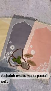 Sajadah Muka Suede Pastel Ukuran 35x65cm Produk Terbaru