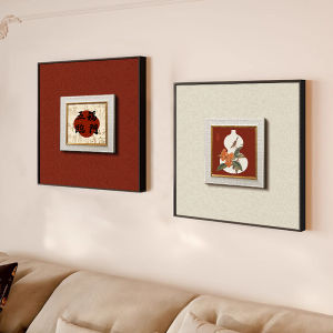 Red Decorative Painting Prosperity Entering Treasure New Chinese Style Living Room Hanging Picture Song Dynasty Aesthetic Wall Art