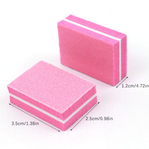 100/180 Grit Double-sided Pedicure Tool For Gel Polish Manicure Supply 50PCS Mini Nail Sponge Files Buffer Block Buffing Sanding