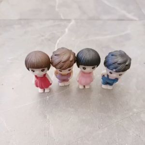 Mô hình Tiểu cảnh cặp đôi dễ thương trang trí terrarium chậu cây mini sen đá charm slime