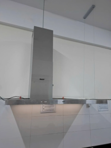 Máy hút mùi kính toa Kaff KF IS1500S LUX đảo bếp công suất 1200 m3 h thiết kế sang trọng hiện đại