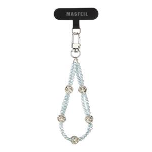 MASFEIL | Green Pearl Short Phone Strap Womens Style Anti-Loss Luxury Sensation Mobile Phone Pendant Accessory Suitable For Apple 16