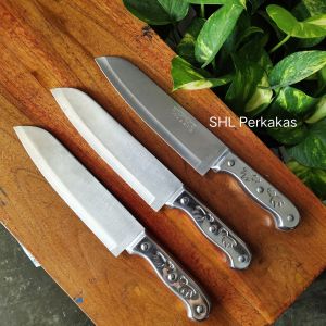 PISAU DAPUR STAINLESS UKURAN BESAR CAP IKAN EMAS KEMBAR - 雙金魚