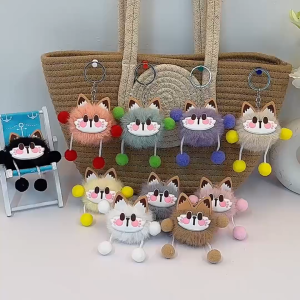 SK-C1333 Gantungan Tas Boneka Kucing Bulu Lucu Bag Cat Keychain Accessories / Gantungan Kunci